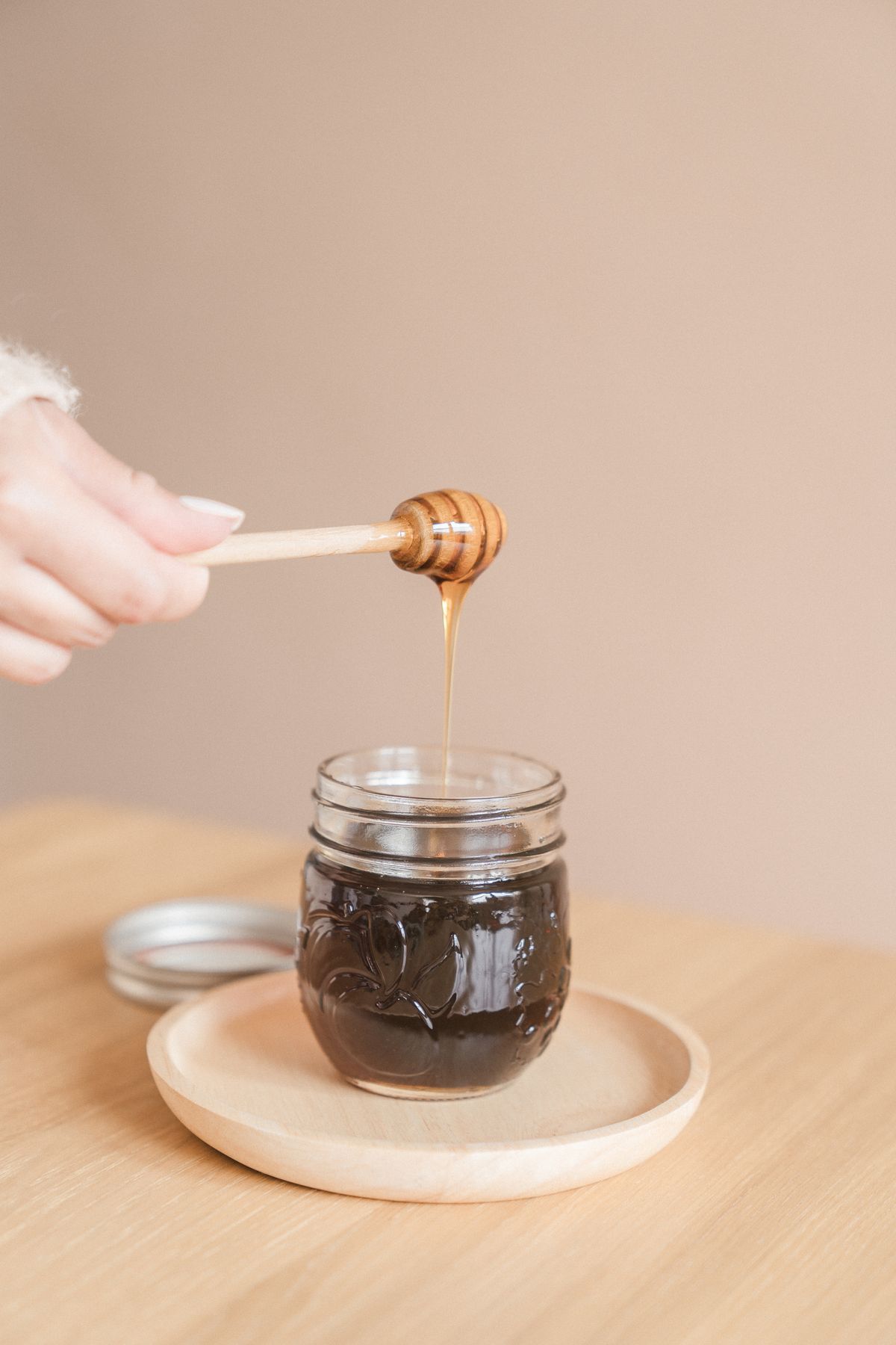 Honey being harvested from a hive